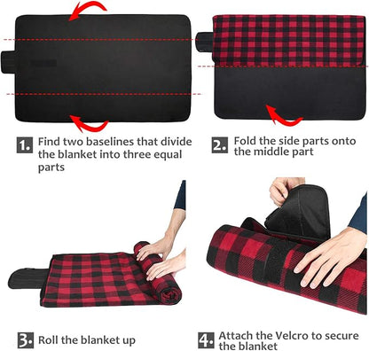 Tirrinia Large Waterproof Outdoor Blanket, Soft Warm Windproof Stadium Blanket - Image 8