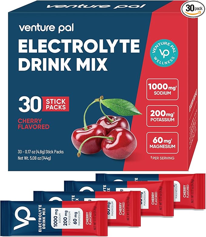 Venture Pal High Sodium Sugar Free Electrolytes Powder Packet, Zero Calories by VenturePal