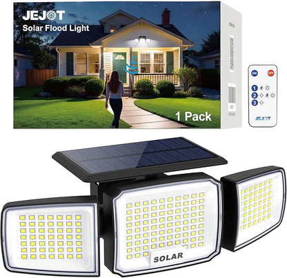 Solar Security Light Outdoor Super Bright LED, Motion Sensor Flood Light by JEJOT