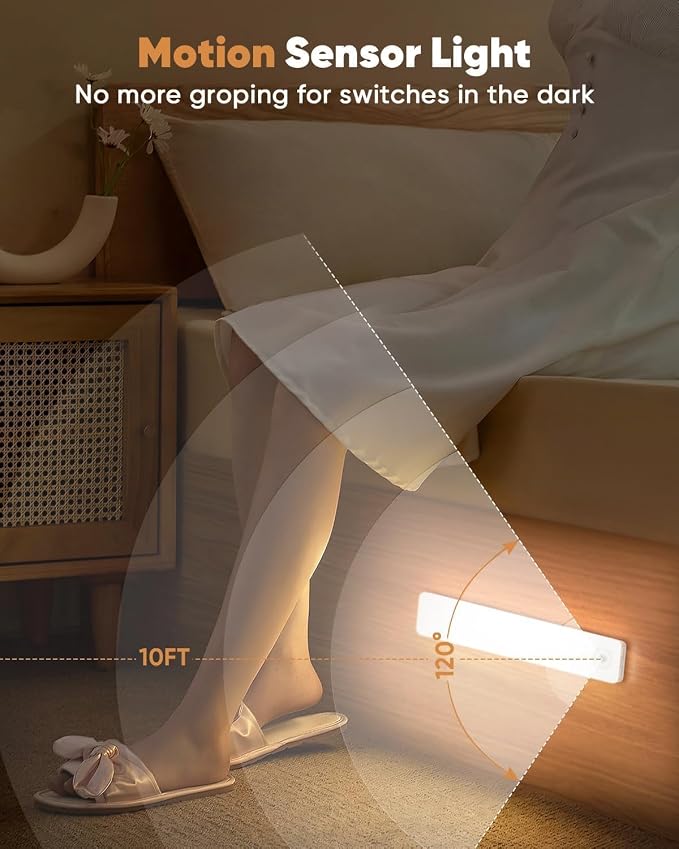 Under Cabinet Lighting, 3 Color Temperatures Motion Sensor Light Indoor 2 Pack - Image 8