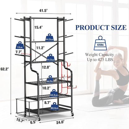 Mythinglogic Yoga Mat Storage Racks, Home Gym Storage Rack - Image 5