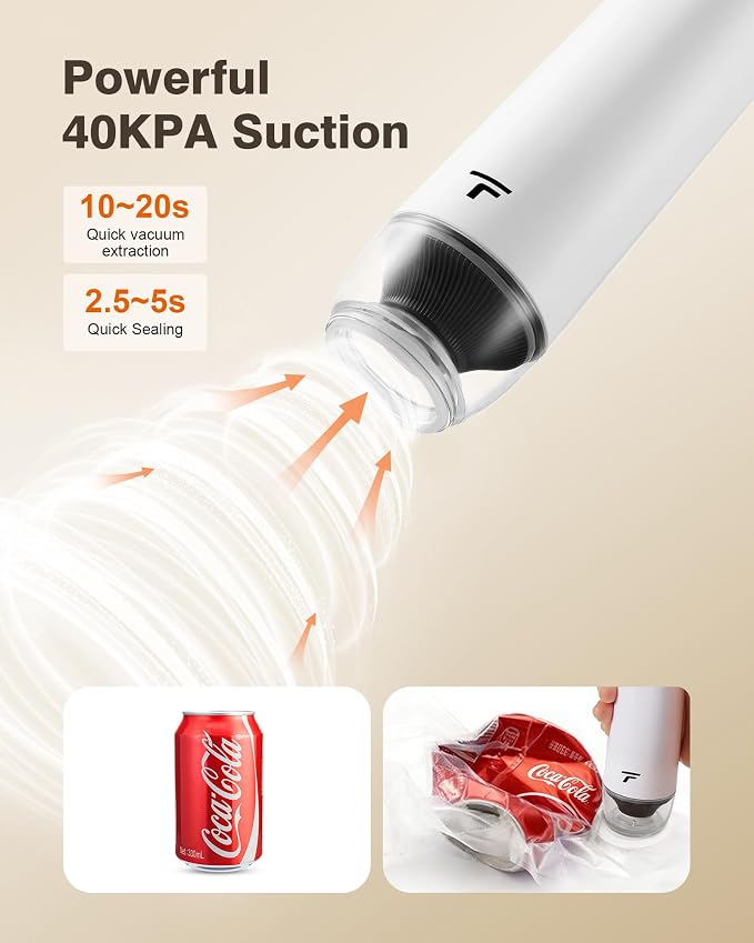 Vacuum sealer for food, Chef’s Design to Preserve Freshness, Compact Handheld - Image 2