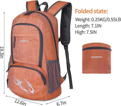 FENGDONG 35L Lightweight Foldable Waterproof Packable Travel Small Hiking - Image 2