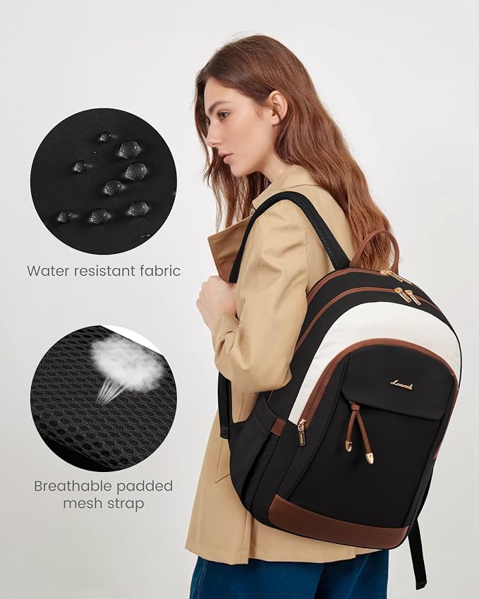 LOVEVOOK Laptop Backpack for Women, 15.6 inch Waterproof College Backpack Woman - Image 5
