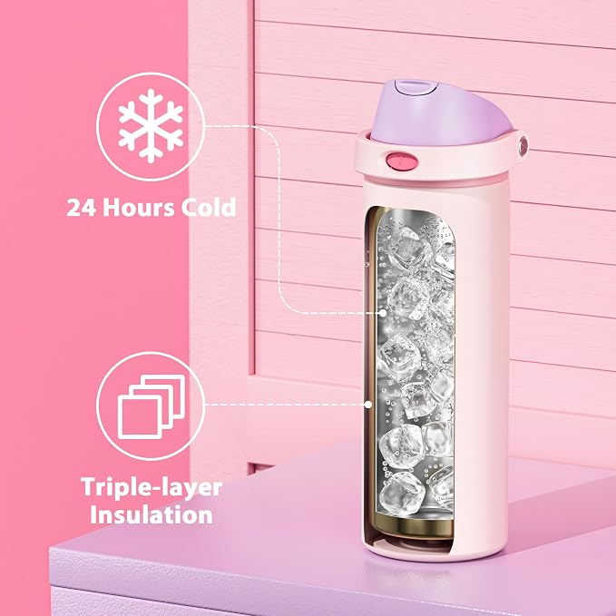 24 oz Insulated Water Bottle for Sports: Meoky Stainless Steel Water Bottle - Image 4