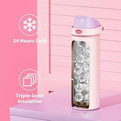 24 oz Insulated Water Bottle for Sports: Meoky Stainless Steel Water Bottle - Image 4