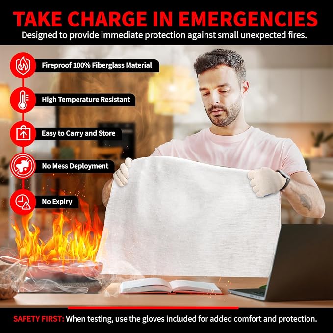 Protect Life Saving Emergency Fire Blankets 1 Pack - Image 8