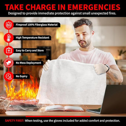 Protect Life Saving Emergency Fire Blankets 4 Pack - Image 8