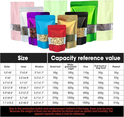 3.5"x5" 120pcs Mylar Bags for Food Storage, Smell Proof Bag - Image 2
