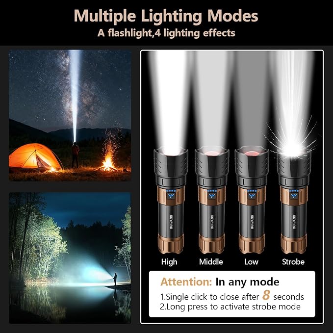 SKYFIRE Rechargeable Flashlights High Lumens Plus - Image 6