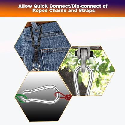 40PCS M4 Heavy Duty Carabiner Clip, 1.57Inch Snap Hook Quick Link Small - Image 6