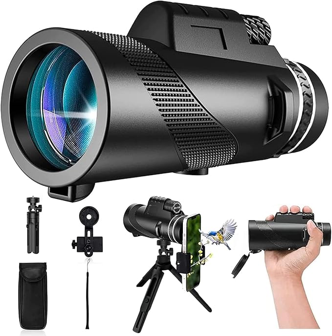 Monocular-Telescope 80x100 High Powered Monoculars High Definition by PhysioPhyx