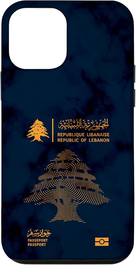Lebanon, Lebanon Passport, Lebanon Flag, Lebanon map. Case by Unknown