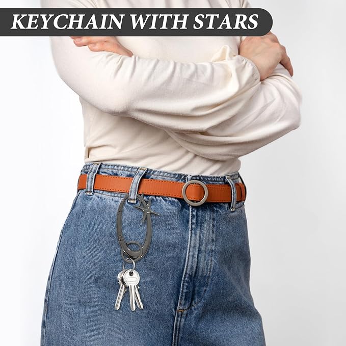 2PCS Star Carabiner, Shiny Y2K Cute Carabiner, Simple Alloy Material, Suitable - Image 5