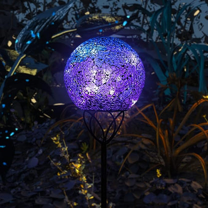 VCUTEKA Solar Lights Outdoor Garden Decor Mosaic Solar Garden Lights Waterproof by VCUTEKA