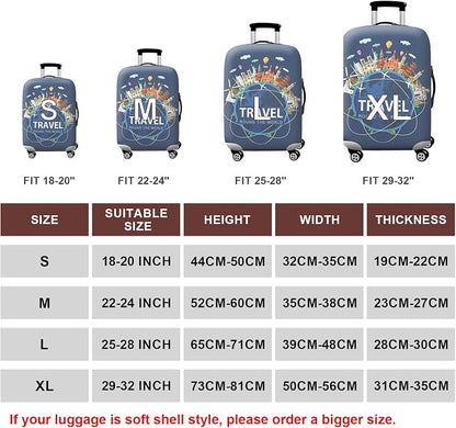 WUJIAONIAO Travel Luggage Cover Baggage Suitcase Cover Protector Skins 18-32 - Image 6