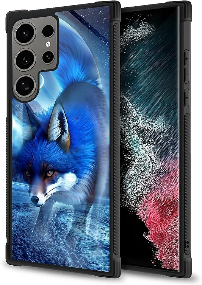 for Samsung Galaxy S24 Ultra Case, Snowy Mountain Fox Lake Pattern Graphic - Image 5