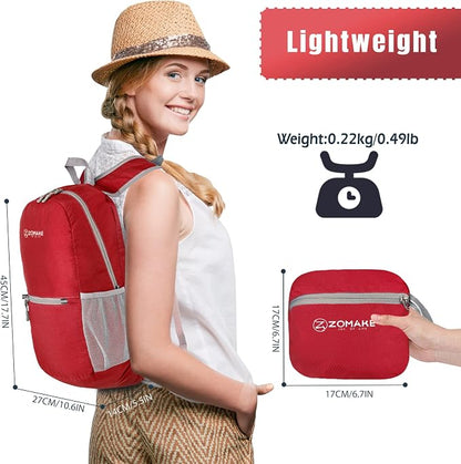 ZOMAKE Ultra Lightweight Hiking Backpack 20L, Packable Small Backpacks Water - Image 2