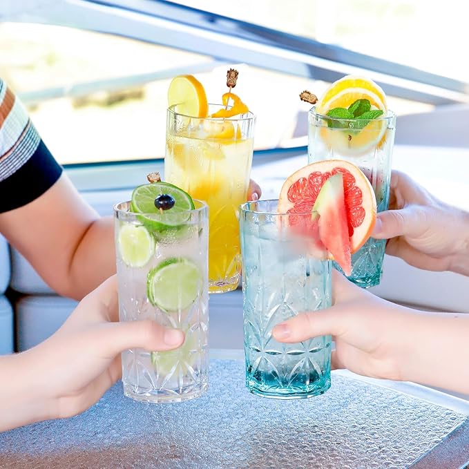 BELLAFORTE Shatterproof Tritan Tall Tumbler Set of 4, 18oz - Image 7