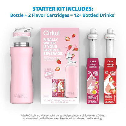 Cirkul 32oz. Blush Pink Stainless Steel Water Bottle Starter Kit - Image 3