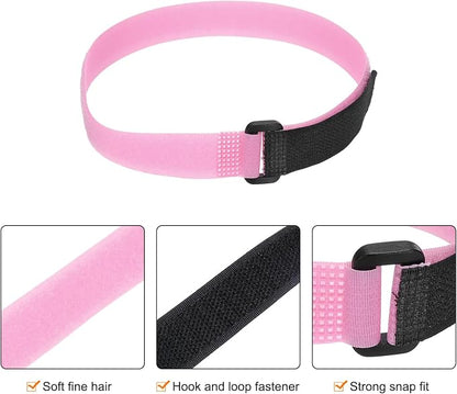 MECCANIXITY 5Pcs Reusable Battery Tie Down Straps, 0.8x20" Pink Nylon - Image 3