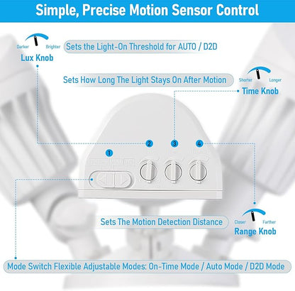 LEONLITE 3CCT LED Security Light, Motion Sensor Outdoor Lights, Dusk to Dawn - Image 7