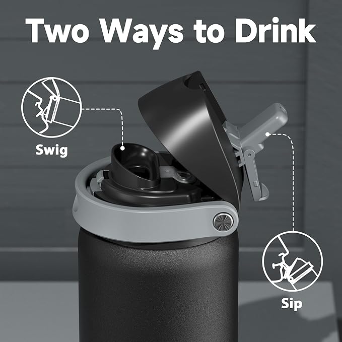 32 oz Insulated Water Bottle for Sports: Meoky Stainless Steel Water Bottle - Image 4