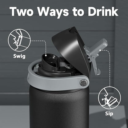 32 oz Insulated Water Bottle for Sports: Meoky Stainless Steel Water Bottle - Image 4