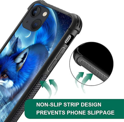 for iPhone 14 Case, Snowy Mountain Fox Lake Pattern Graphic Design Girl Boy - Image 6