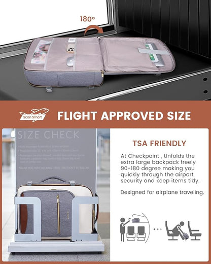 LOVEVOOK 40L Travel Backpack for Women & Men, Airline Approved Carry On Luggage - Image 2