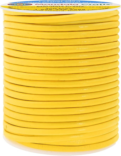 Mandala Crafts Round Genuine Yellow Leather Cord - Image 2