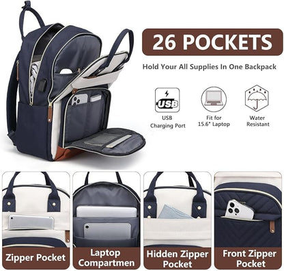 Laptop Backpack for Women Work Bookbag: 17.3 Inch College Backpacks - Image 2