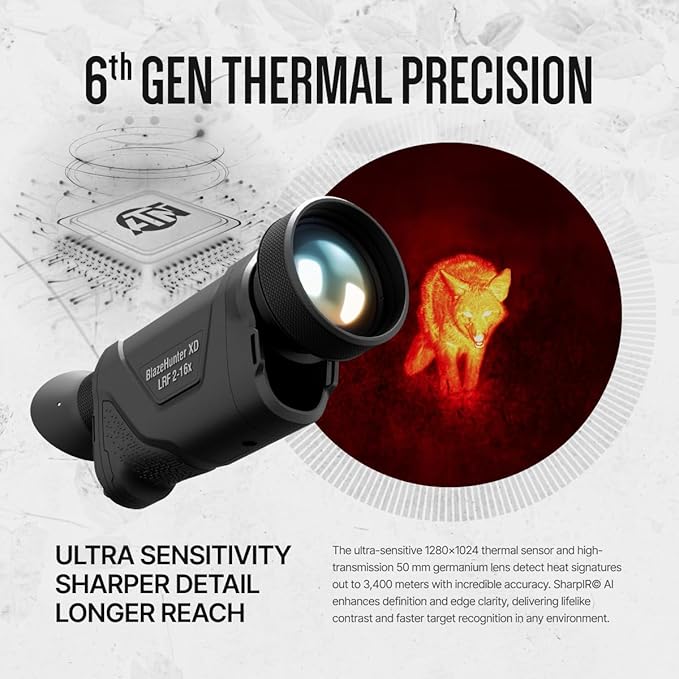 ATN BlazeHunter XD 1280x1024 Thermal Monocular 2–16x, 1280×1024 Sensor - Image 3