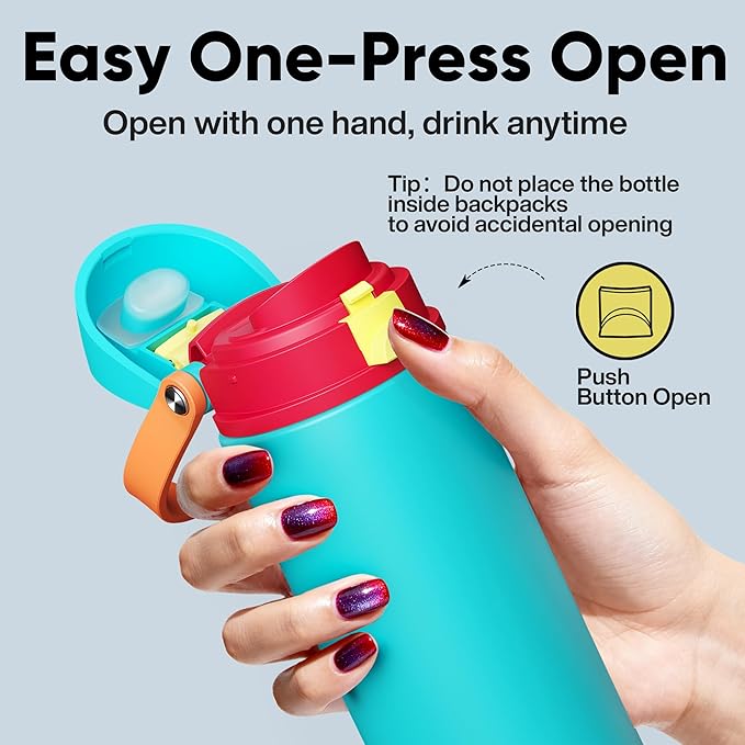 Insulated Water Bottle with Straw - Image 5