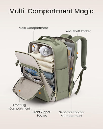 LOVEVOOK 40L Travel Backpack for Women & Men, Airline Approved Carry On Luggage - Image 3