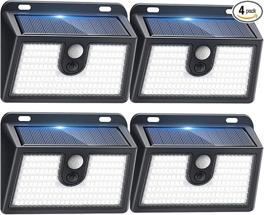 Solar Motion Sensor Outdoor Lights, Super Bright Solar Lights Outdoor Waterproof by Claoner