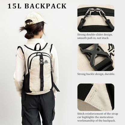 15L Small Hiking Backpack Foldable Ultralight Trekking Camping Outdoors Backpack - Image 6