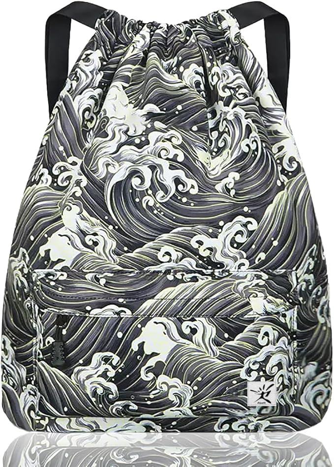 Waterproof Drawstring Bag, Gym Bag Sackpack Sports Beach Backpack by Risefit