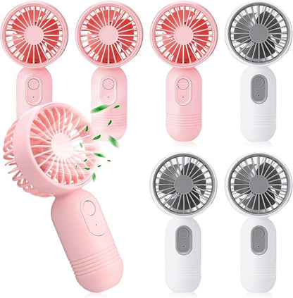 Rossesay 6 Pcs Mini Portable Fan Bulk Cute Handheld Lightweight Small Little by Rossesay