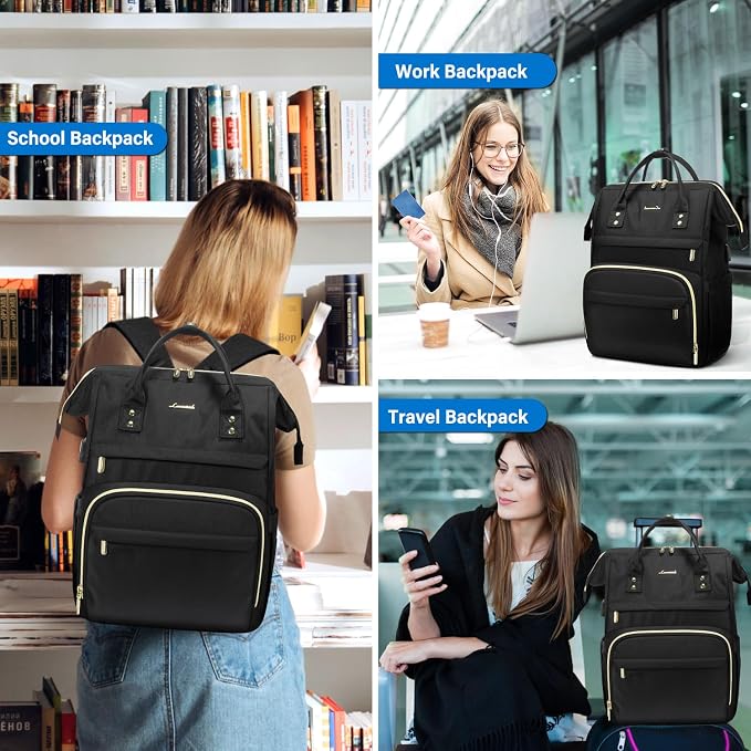 LOVEVOOK Extra Large Travel Laptop Backpack Women, 18 Inch Womens Work Backpack - Image 6