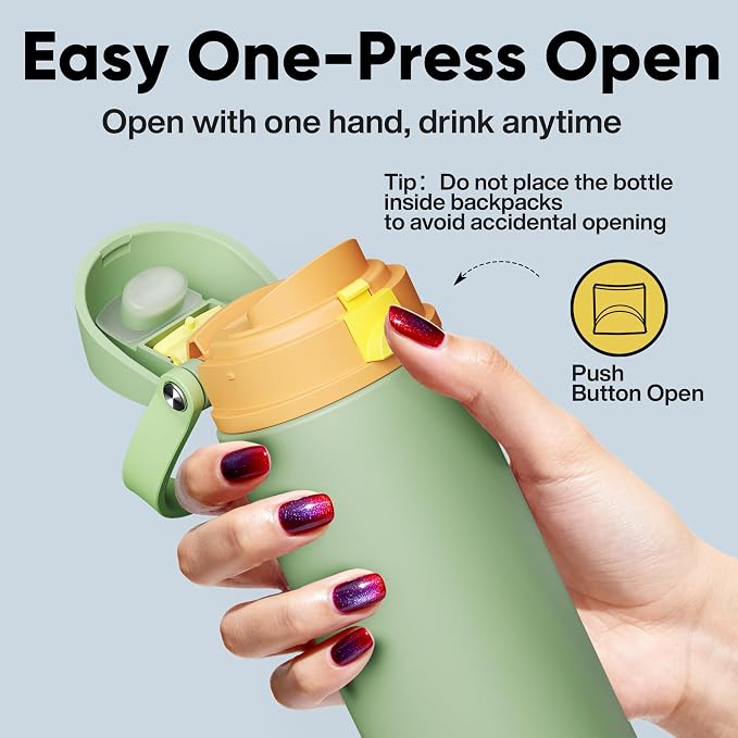 Insulated Water Bottle with Straw - Image 5