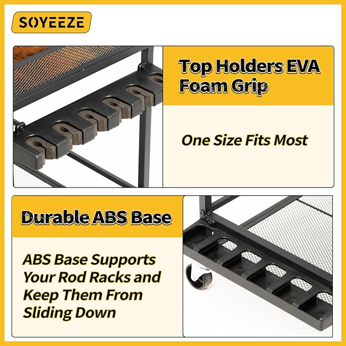 SOYEEZE Fishing Rod Holders for Garage - Image 2