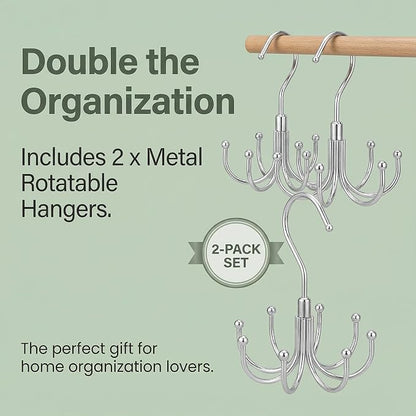 Rotatable Belt Hanger & Closet Organizer, 2 Pack - Image 8