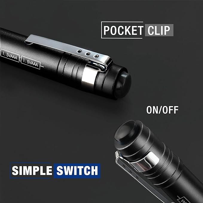 WORKPRO LED Pen Light, Aluminum Pen Flashlights, Pocket Flashlight - Image 5