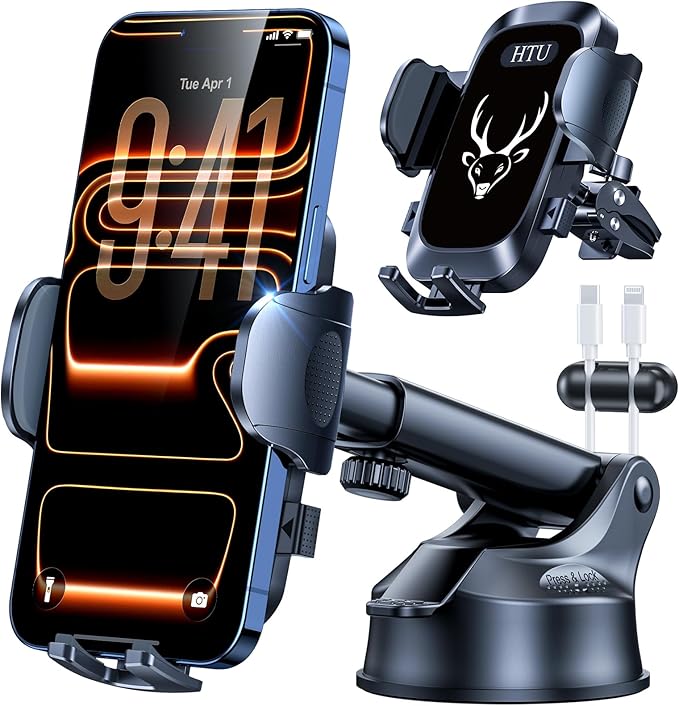 【98+LBS Strongest Suction & Military-Grade】Ultimate Car Phone Mount【Patent & by HTU15yearsincarmounts