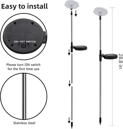 Glintoper 6 Pack Solar Garden Stake Lights Outdoor, Solar Butterfly Figurine - Image 2