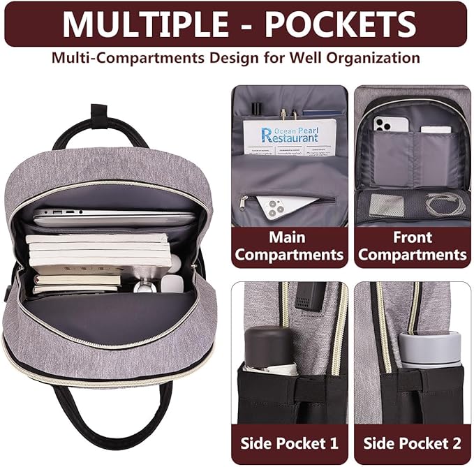 bagswan Laptop Backpack for Women/Men, Fits 15.6 Inch Laptop Bag, Fashion - Image 3