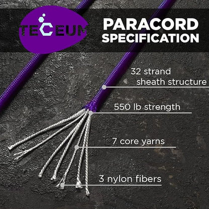 TECEUM 5/32" Paracord Rope 1000 – 1000ft / 200ft / 100ft / 50ft – Tactical - Image 2