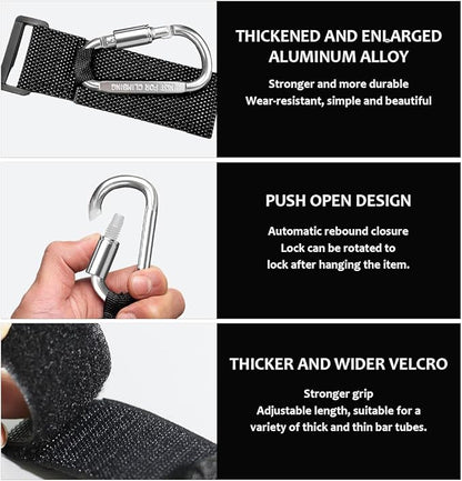KVAEY 2 Pack Multipurpose Hook for Hanging Helmet, Durable Carabiners, Roll Bar - Image 3