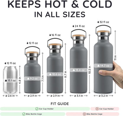Bambaw Stainless Steel Water Bottle, 32 oz Water Bottles Insulated, - Image 5